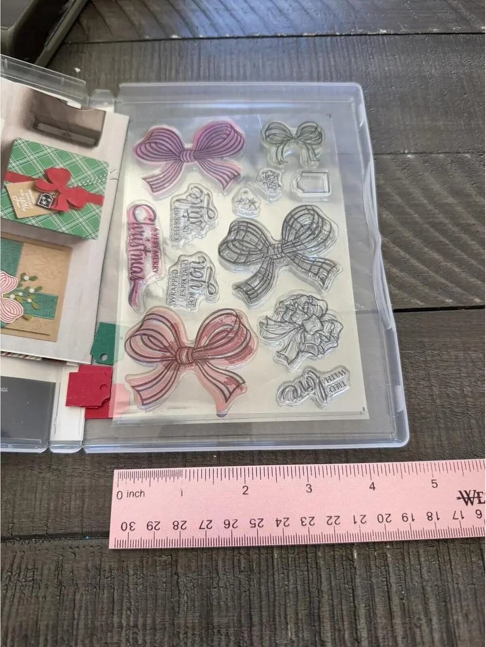 Stampin’ Up Gift Wrapped stamp set with bow shape punch